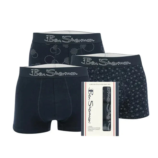 Ben Sherman 3PK Navy Blazer Trunks