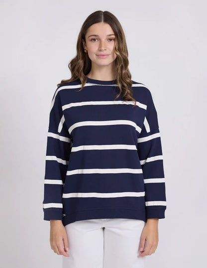 Stell+Gemma Newport Sweat Navy Stripe