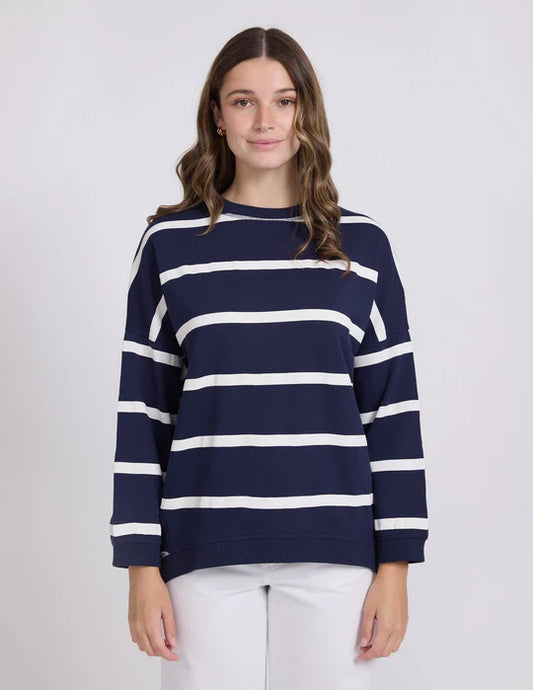 Stell+Gemma Newport Sweat Navy Stripe