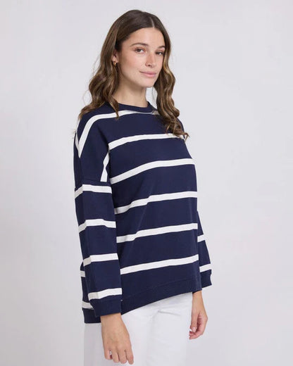 Stell+Gemma Newport Sweat Navy Stripe