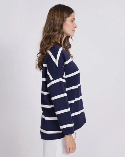Stell+Gemma Newport Sweat Navy Stripe