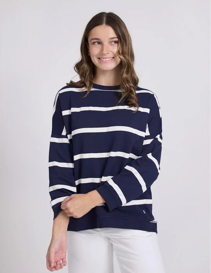 Stell+Gemma Newport Sweat Navy Stripe