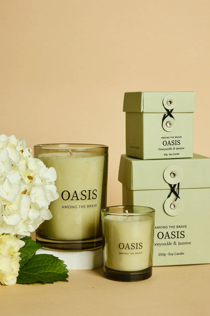Among The Brave Honeysuckle Jasmine 250g Soy Candle