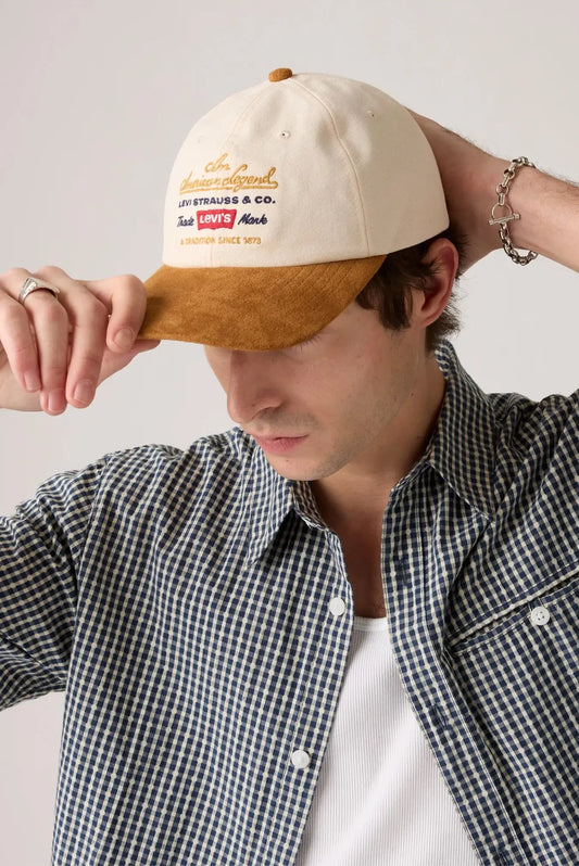 Levis Relaxed Graphic Dad Cap in Ecru