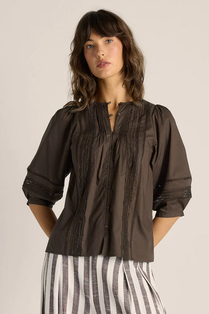Sass Freya Lace Trim Blouse