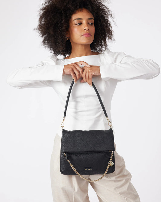 Saben Daria Shoulder Bag Black Bubble