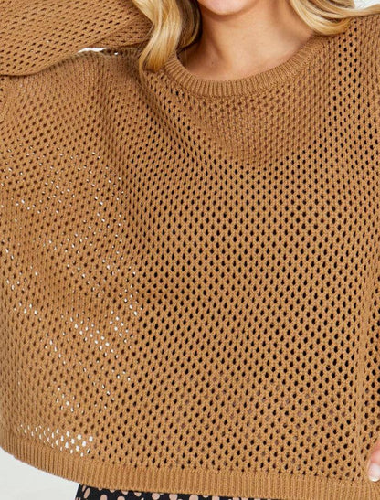 Sass Lily Bell Sleeve Knit Top
