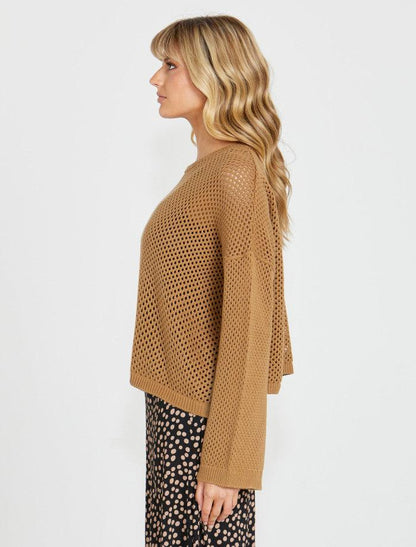 Sass Lily Bell Sleeve Knit Top