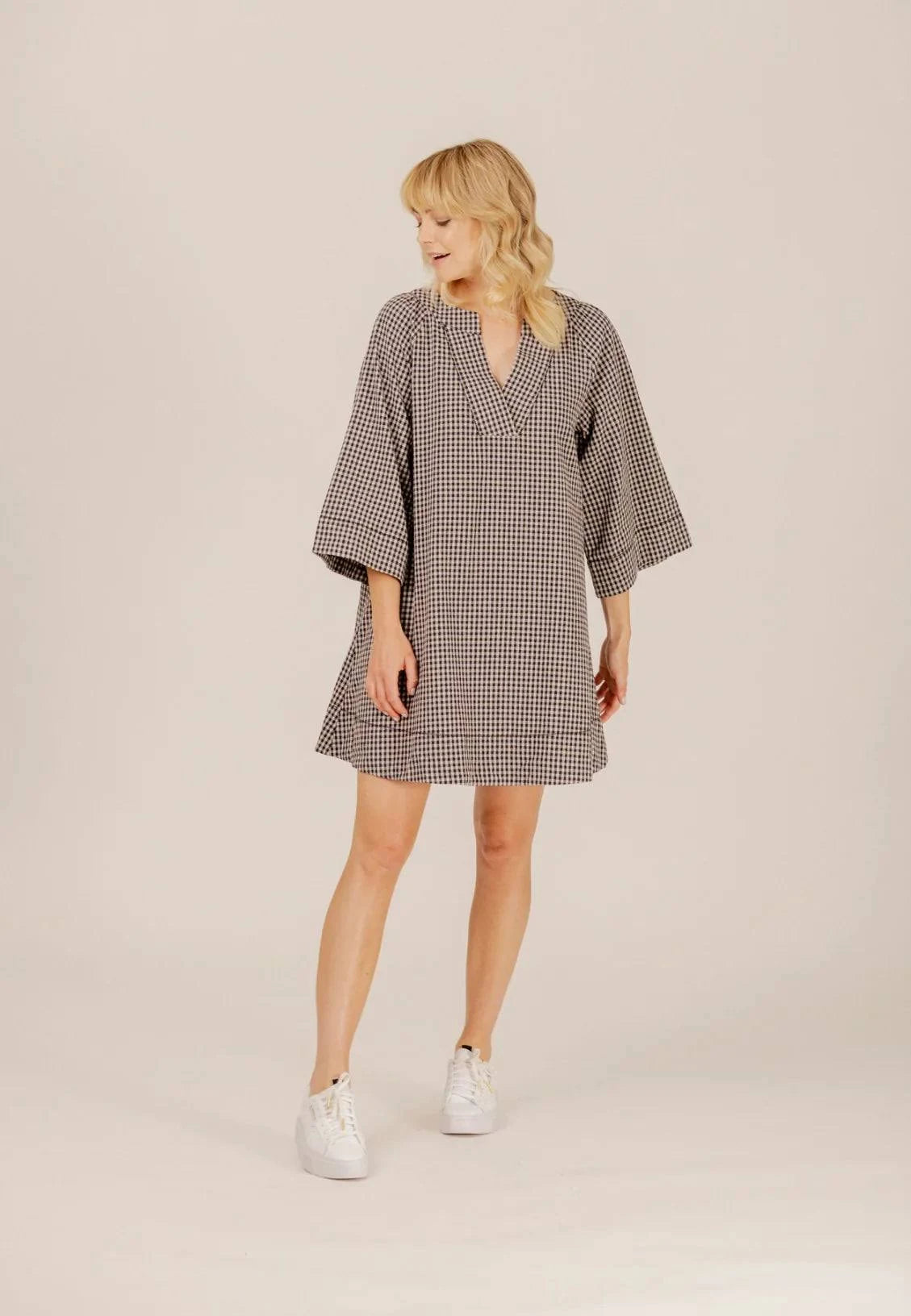 Mi Moso Leon Gingham Dress