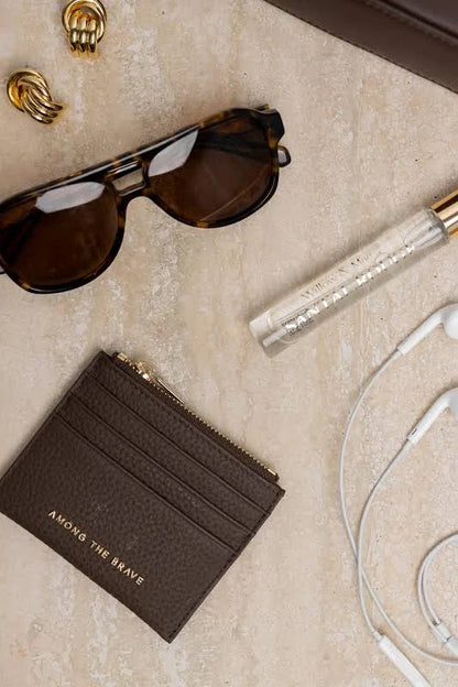 Among The Brave Leather Card Holder