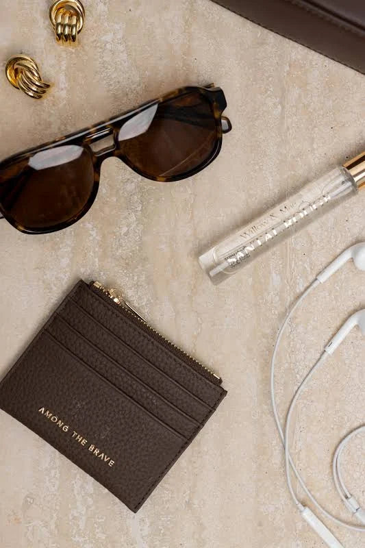 Among The Brave Leather Card Holder