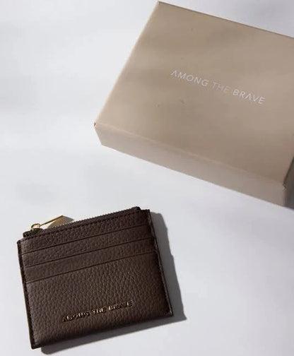Among The Brave Leather Card Holder