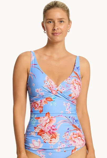 Sea Level Cross Front Light Blue Swimming Togs
