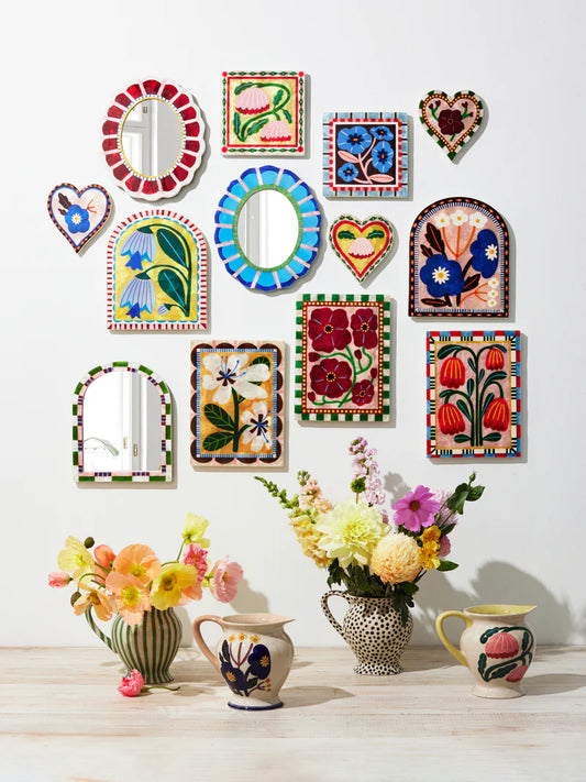 Jones & Co Bloom Nouveau Check Mirror