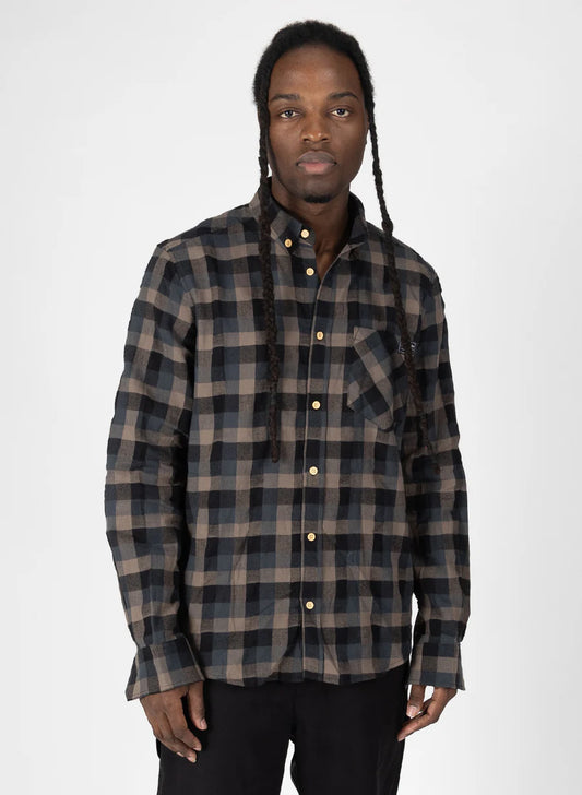 Federation Sunday Shirt Black Check