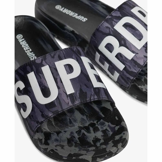 Superdry Pool Slide - Camo Dark Grey