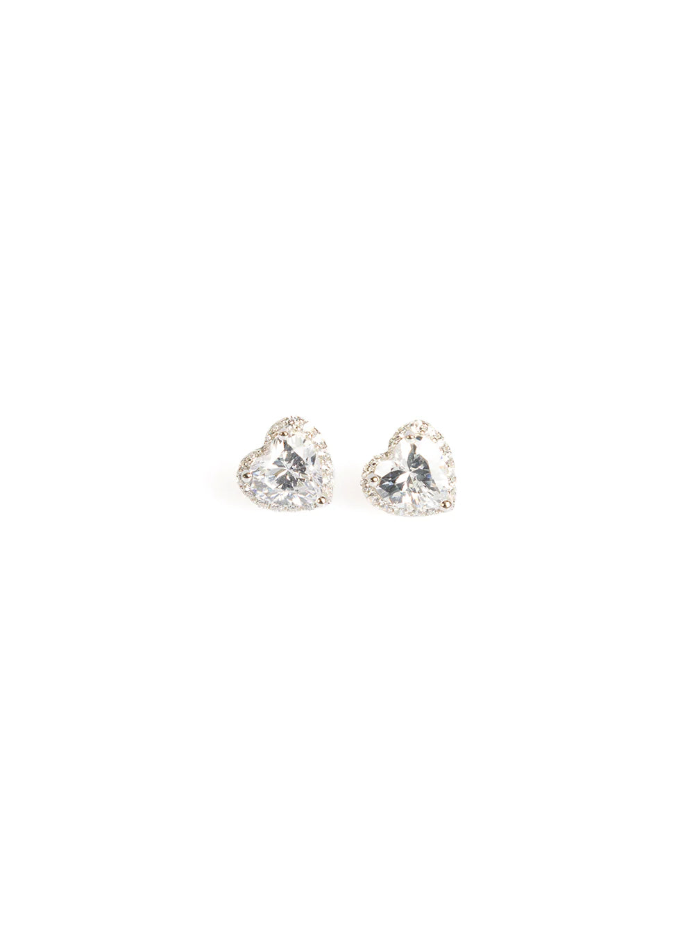 Federation Surround Clear Heart Earrings