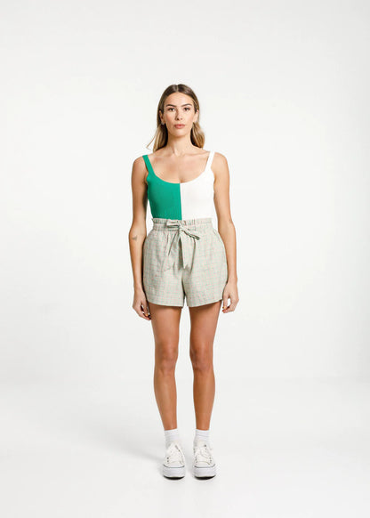 Thing Thing Block Neva Tank - Peachy/Cream