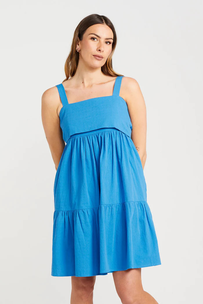 Thing Thing Zigged Dress - Marine