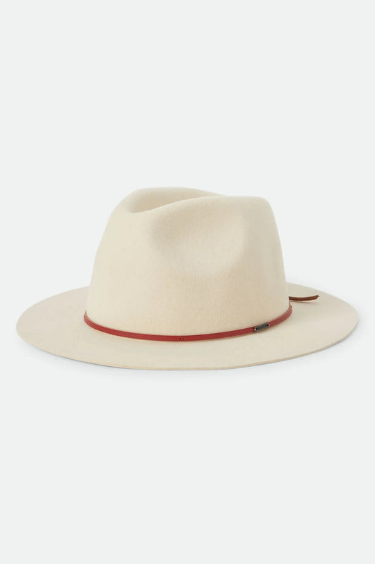 Brixton Wesley Fedora Wax Paper/Red Earth