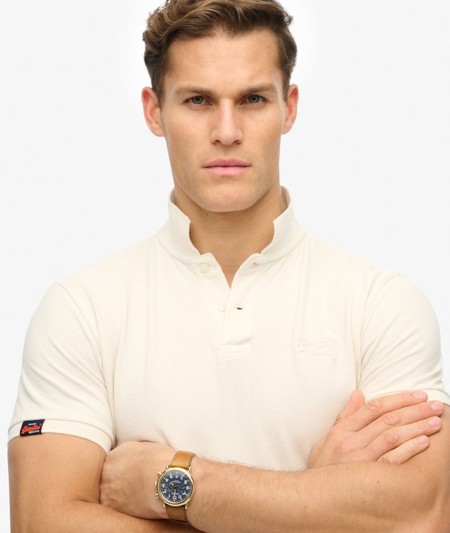 Superdry Vintage Destroy Polo Chalk White