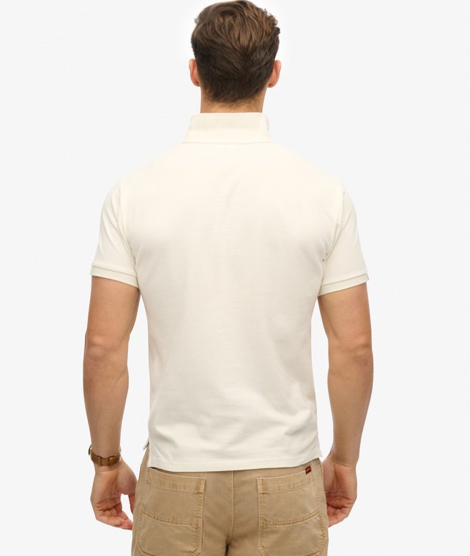 Superdry Vintage Destroy Polo Chalk White