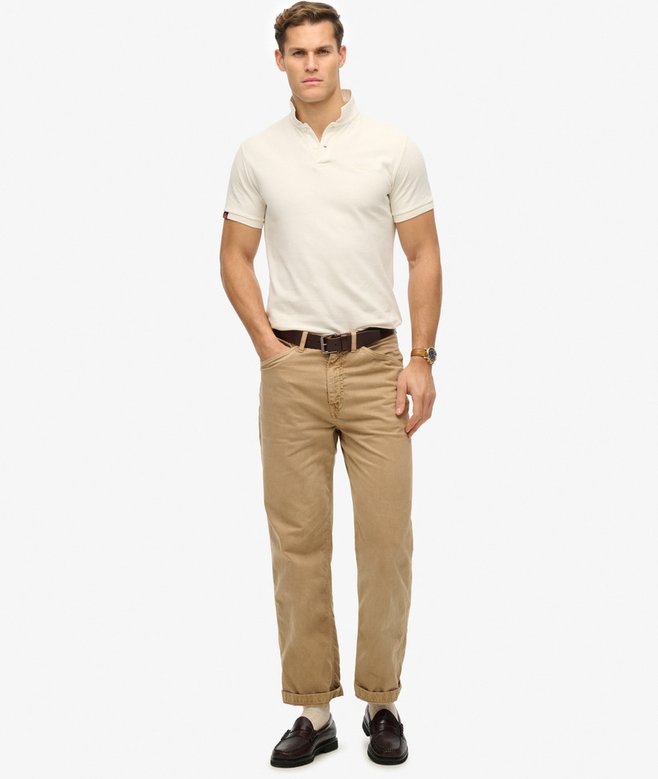 Superdry Vintage Destroy Polo Chalk White