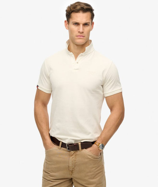 Superdry Vintage Destroy Polo Chalk White