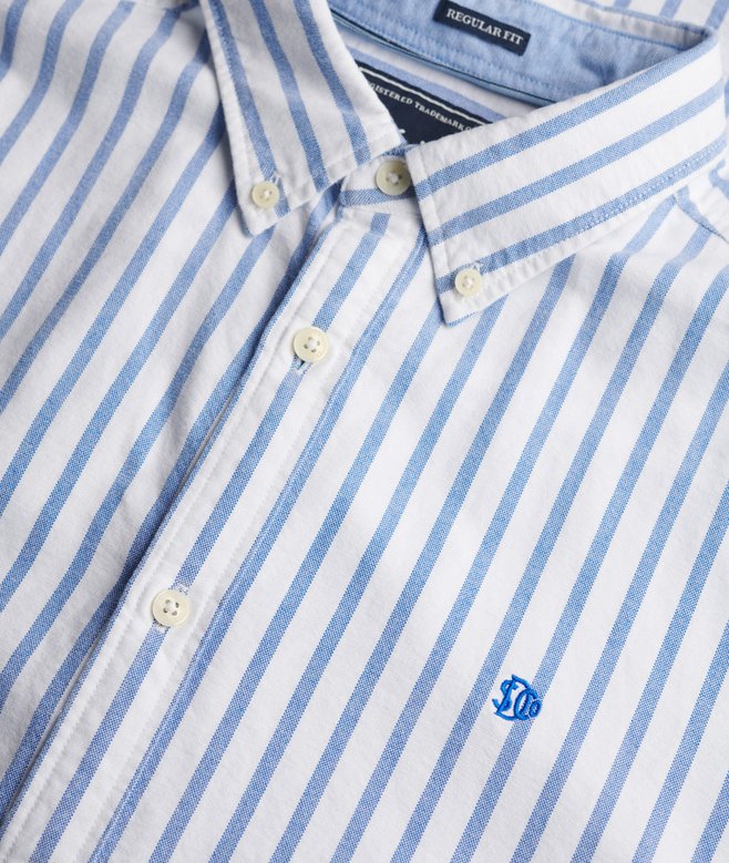 Superdry Blue Beach Strip Oxford SS Shirt