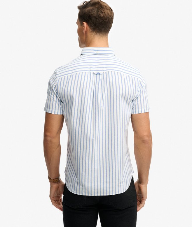 Superdry Blue Beach Strip Oxford SS Shirt
