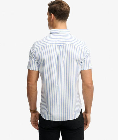 Superdry Blue Beach Strip Oxford SS Shirt