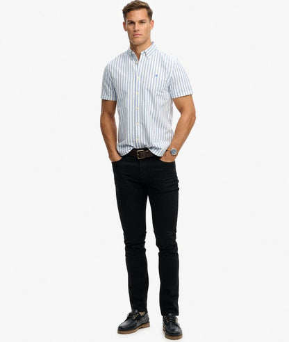Superdry Blue Beach Strip Oxford SS Shirt