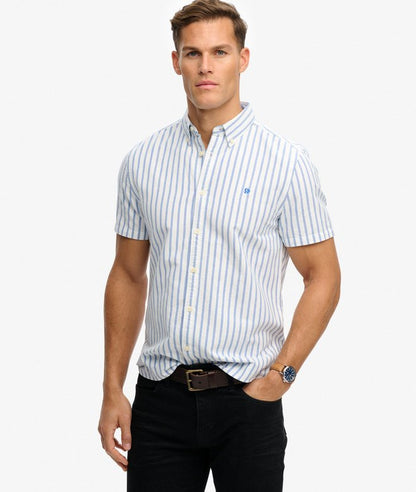 Superdry Blue Beach Strip Oxford SS Shirt
