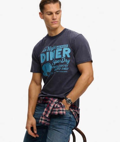 Superdry Local Business Loose Tee Lauren Navy