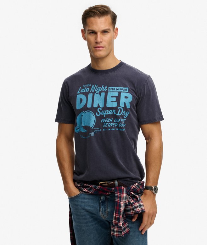 Superdry Local Business Loose Tee Lauren Navy
