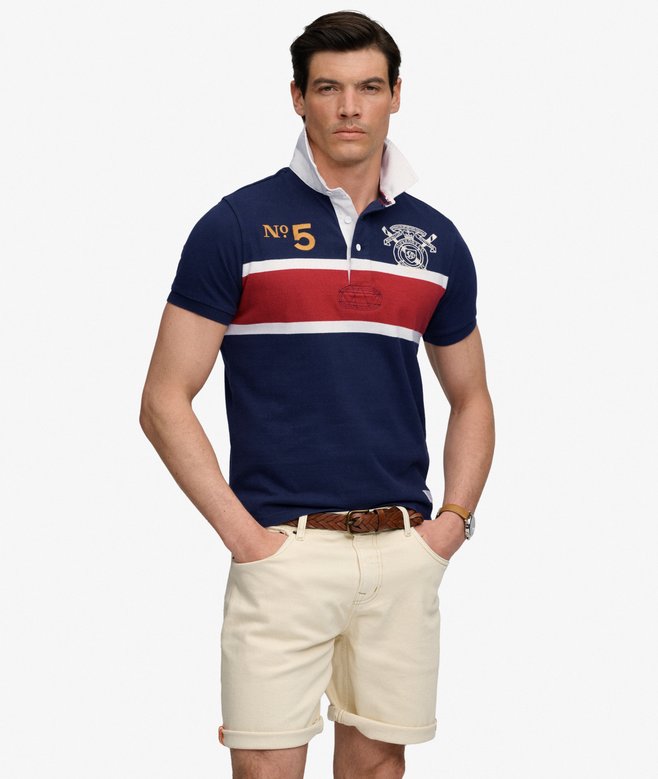 Superdry Double Emblem Jersey Rugby Polo
