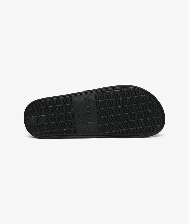 Superdry Premium Metallic Pool Slid Black/Gold