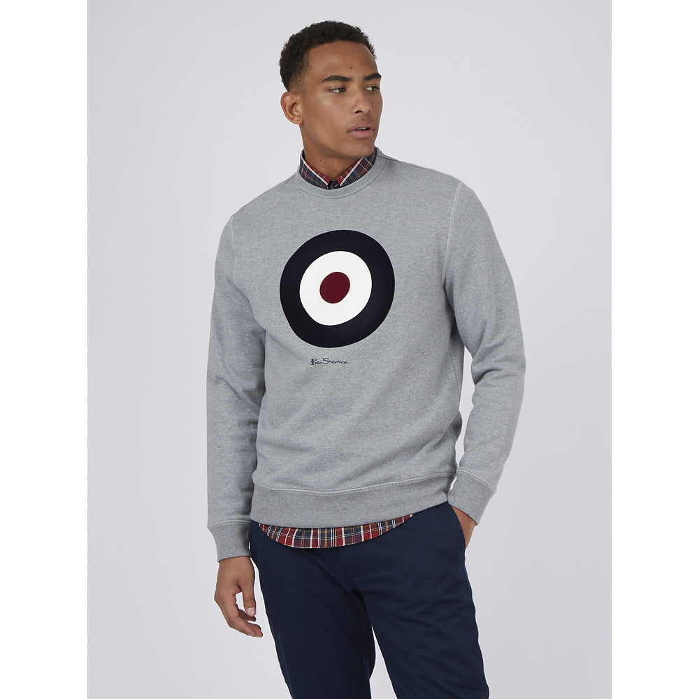 Ben Sherman Flock Target Sweat Steel