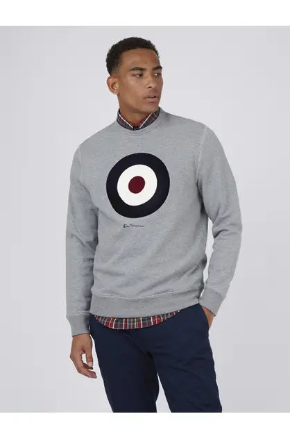 Ben Sherman Flock Target Sweat Steel