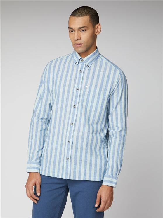 Ben Sherman Candy Stripe Shirt Long Sleeve