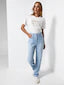 Riders Hi Straight Long Jeans in Ambient Fade