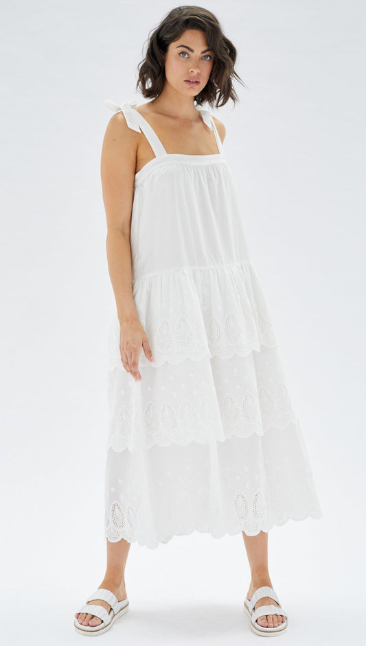 Mink Pink Aziza Maxi Dress White