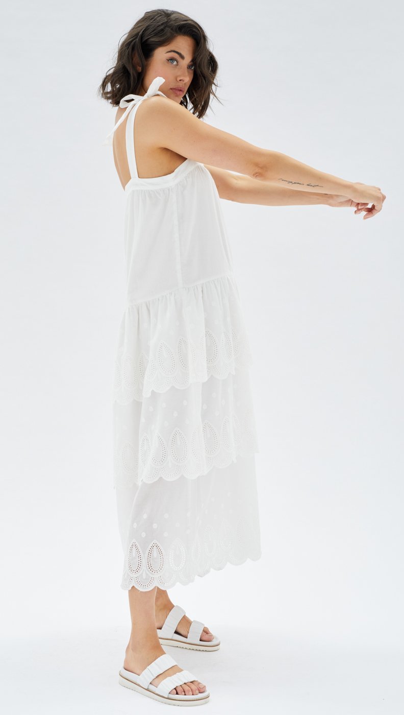 Mink Pink Aziza Maxi Dress White