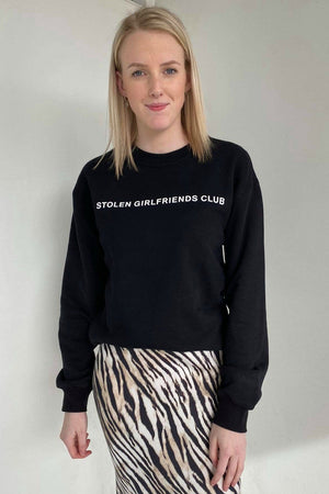 Stolen Girlfriends Club Text Logo Crew Sweat black