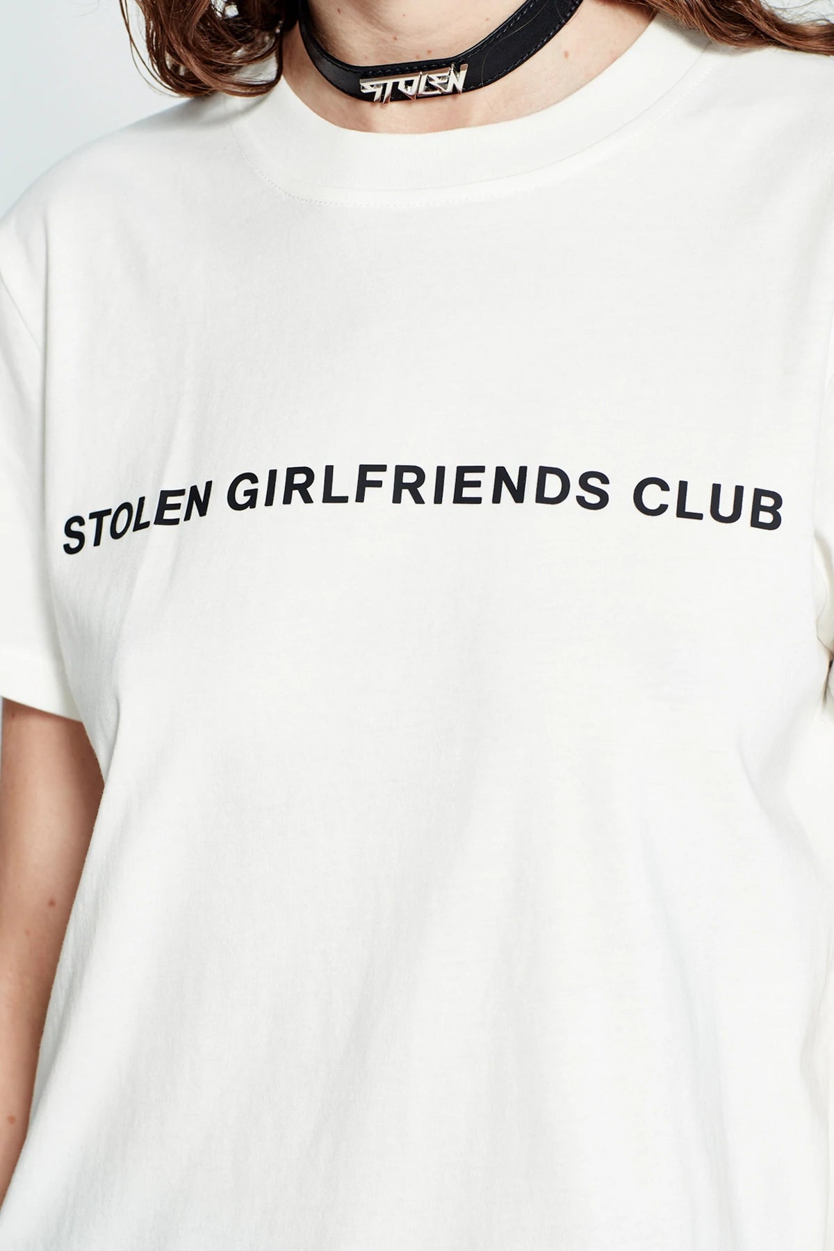 Stolen Girlfriends Club Text Logo Tee White