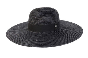 Hills Hats Audrey Wide Brim - Natural - Black