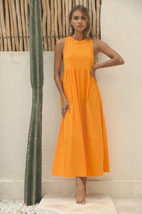 Florencia The Label Addison Jersey Dress Orange