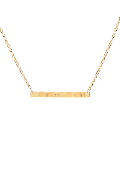 Stolen Girlfriends Club Stolen Plank Necklace - Gold 18k Plated