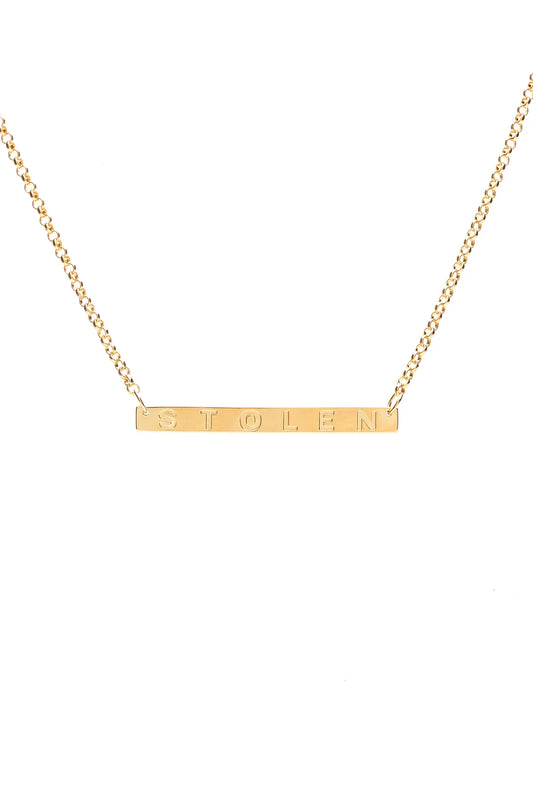 Stolen Girlfriends Club Stolen Plank Necklace - Gold 18k Plated