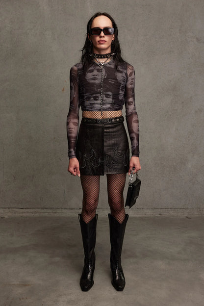 Stolen Girlfriends Club Memphis Mesh Top